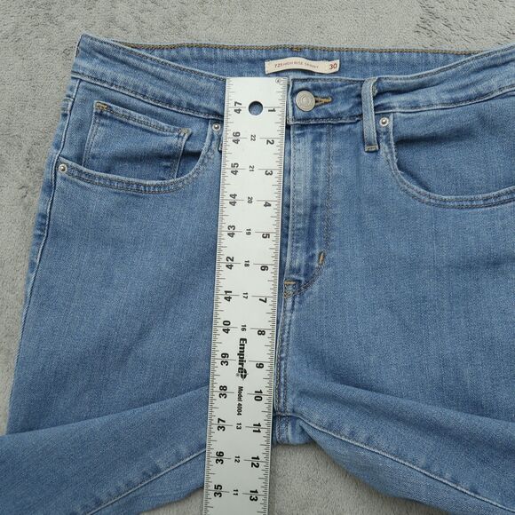 Levi's 721 Jeans Women's Size 30 Blue High-Rise Skinny Denim Pants 30" Inseam - Picture 10 of 16